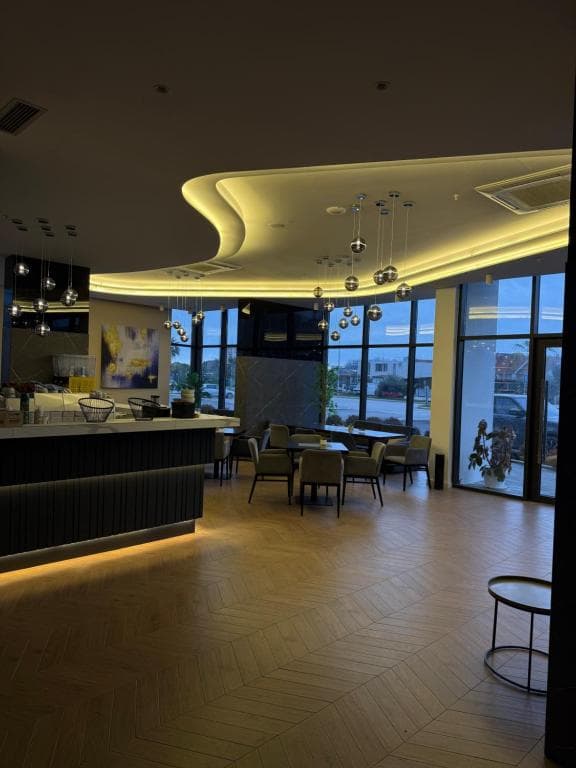 Lobby and restaurant interior